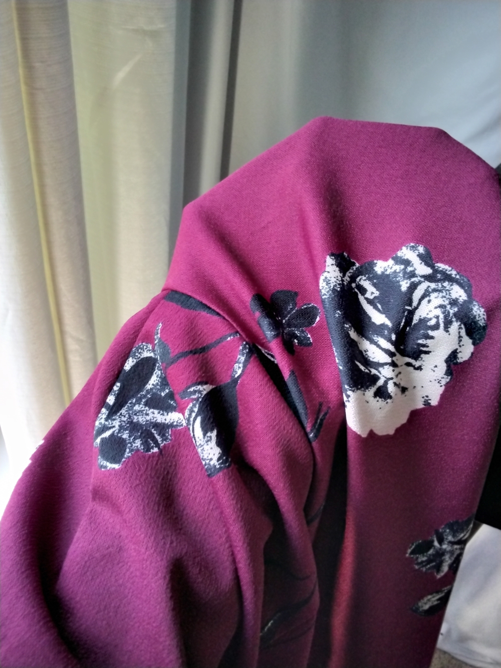 B Darlin Burgundy Floral Halter Skater Dress - Picture 15 of 15